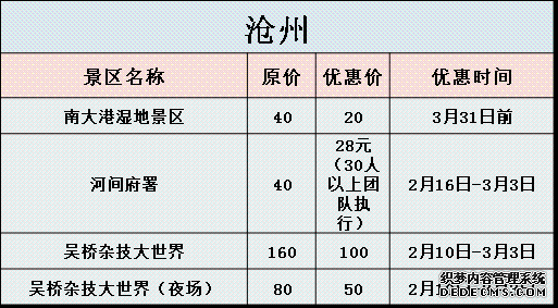 春節(jié)河北各地游玩攻略大曝光，附景區(qū)優(yōu)惠信息！